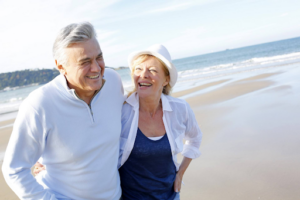 older couple on the beach