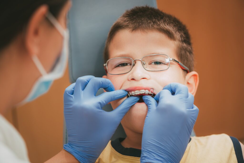 kid at the dentist